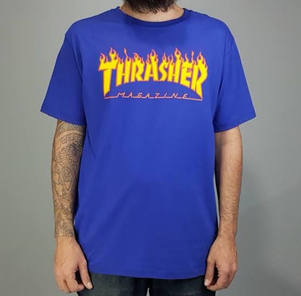 CAMISETA THRASHER AZUL